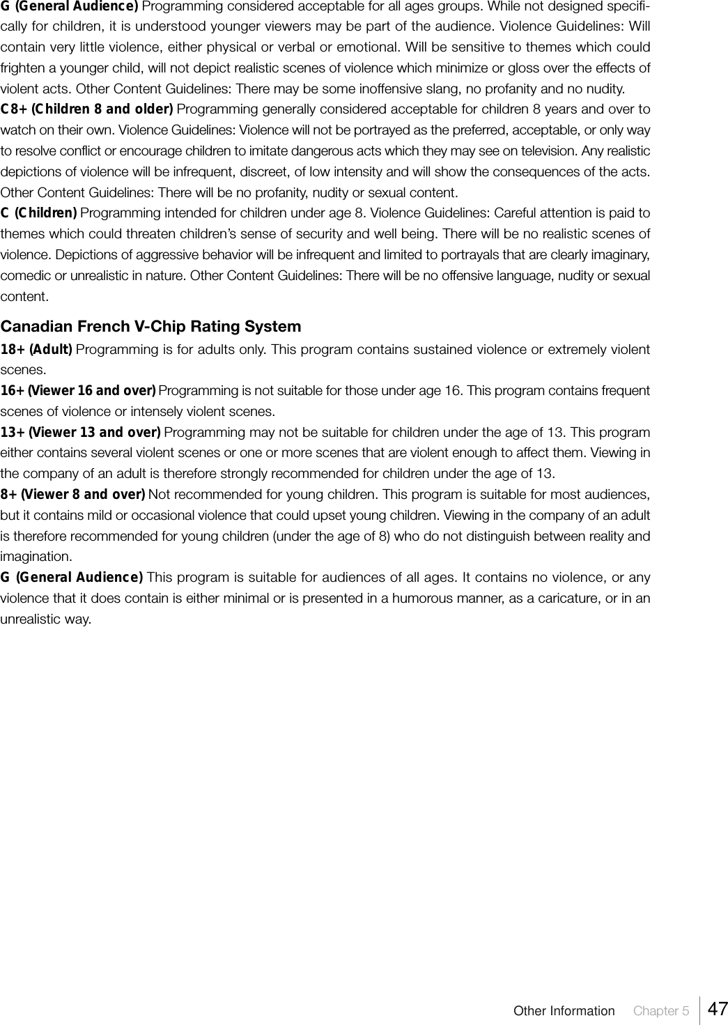 Page 47 of TTE Technology L52FHD38 LCD TV User Manual