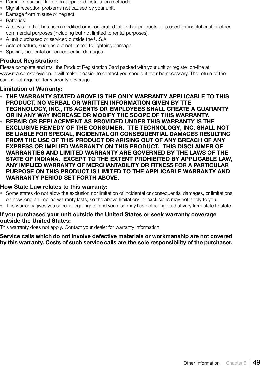 Page 49 of TTE Technology L52FHD38 LCD TV User Manual