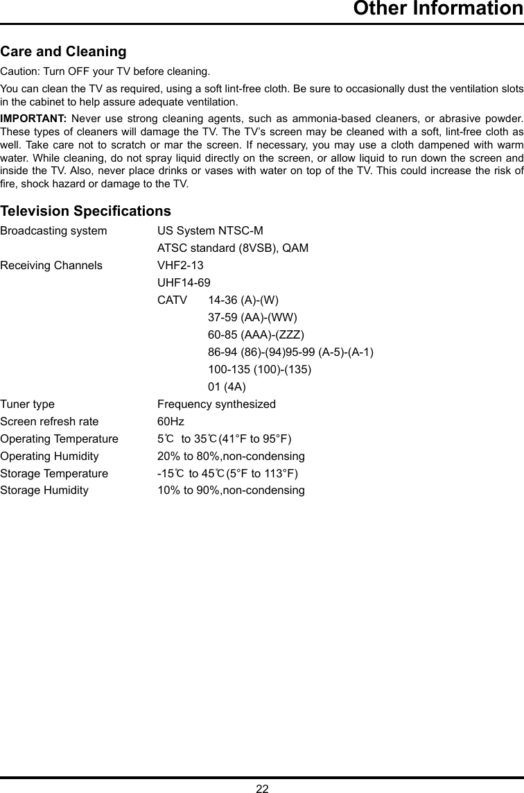 Page 23 of TTE Technology LE39FHDE3000 LCD TV User Manual LE39FHDE3000 User Guide