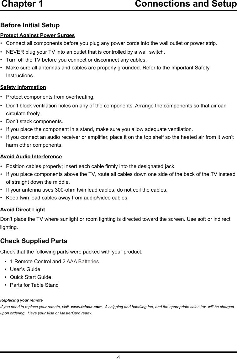 Page 5 of TTE Technology LE39FHDE3000 LCD TV User Manual LE39FHDE3000 User Guide