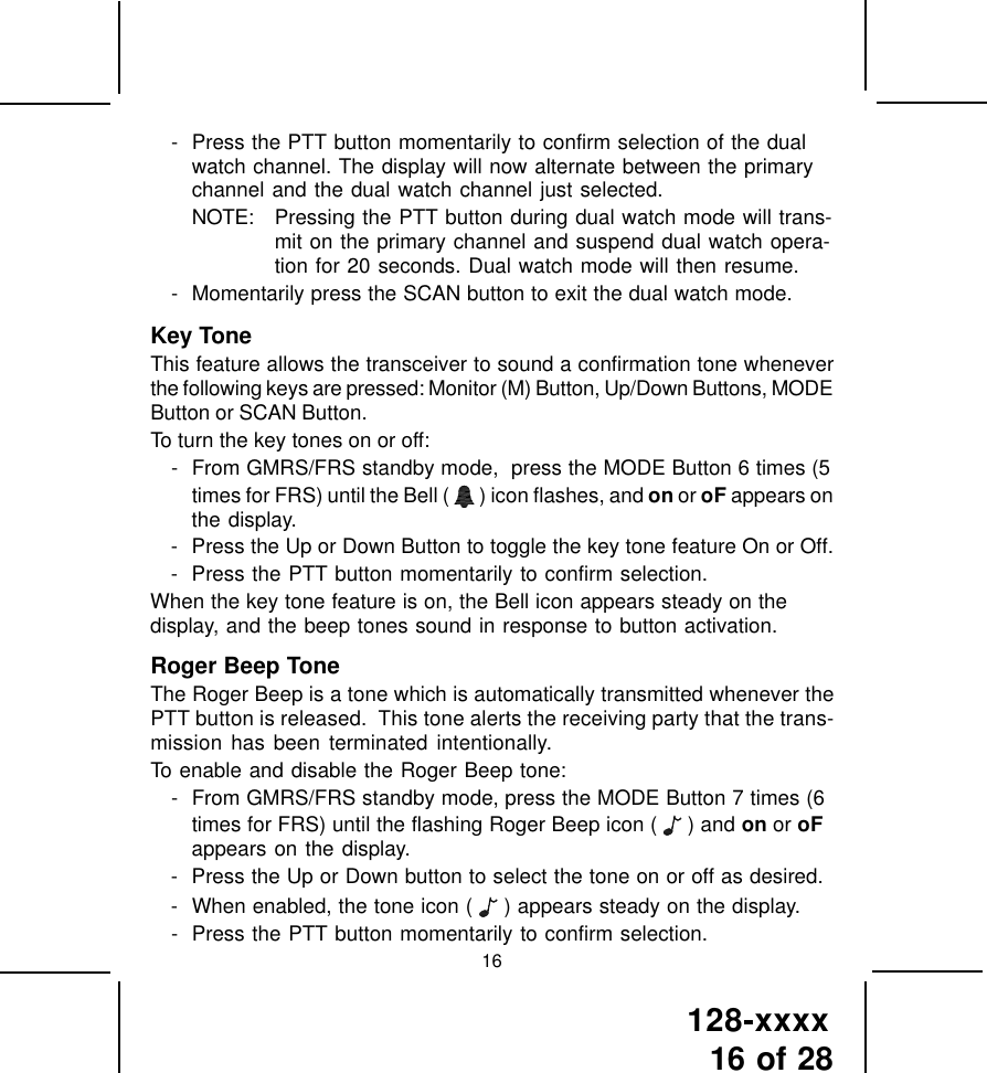 Page 17 of TTI Tech GMRS200 FRS/GMRS COMBINATION User Manual 1287027 p65