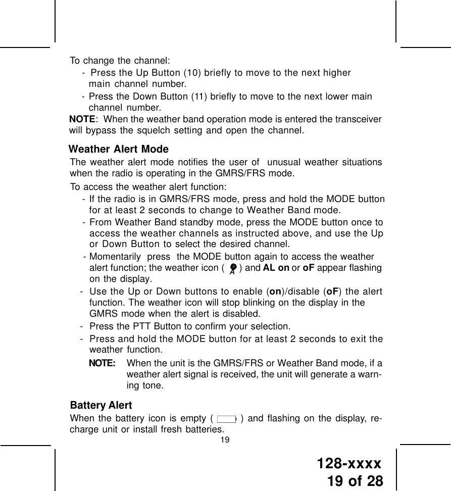 Page 20 of TTI Tech GMRS200 FRS/GMRS COMBINATION User Manual 1287027 p65