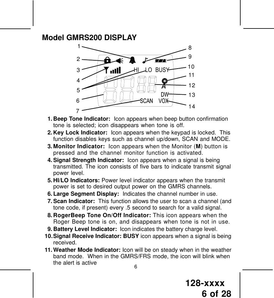 Page 7 of TTI Tech GMRS200 FRS/GMRS COMBINATION User Manual 1287027 p65