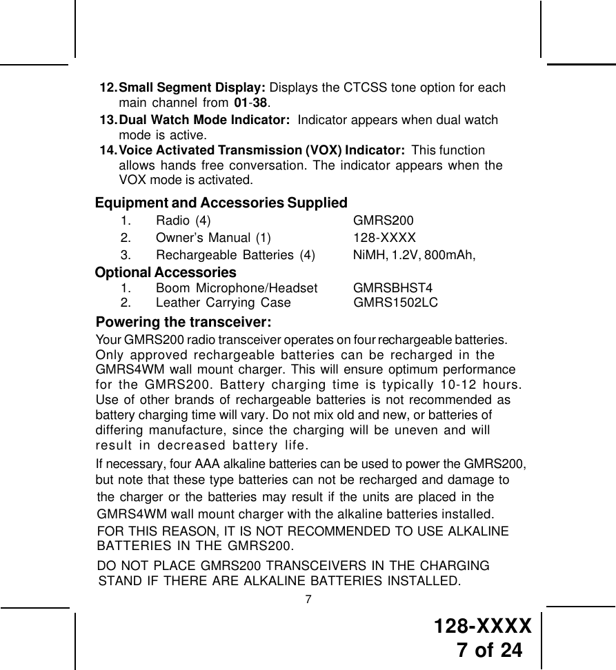 Page 8 of TTI Tech GMRS200 FRS/GMRS COMBINATION User Manual 1287027 p65