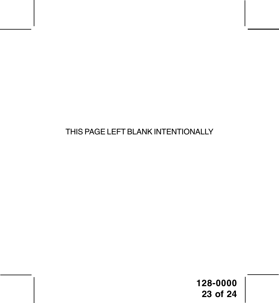 128-000023 of 24THIS PAGE LEFT BLANK INTENTIONALLY