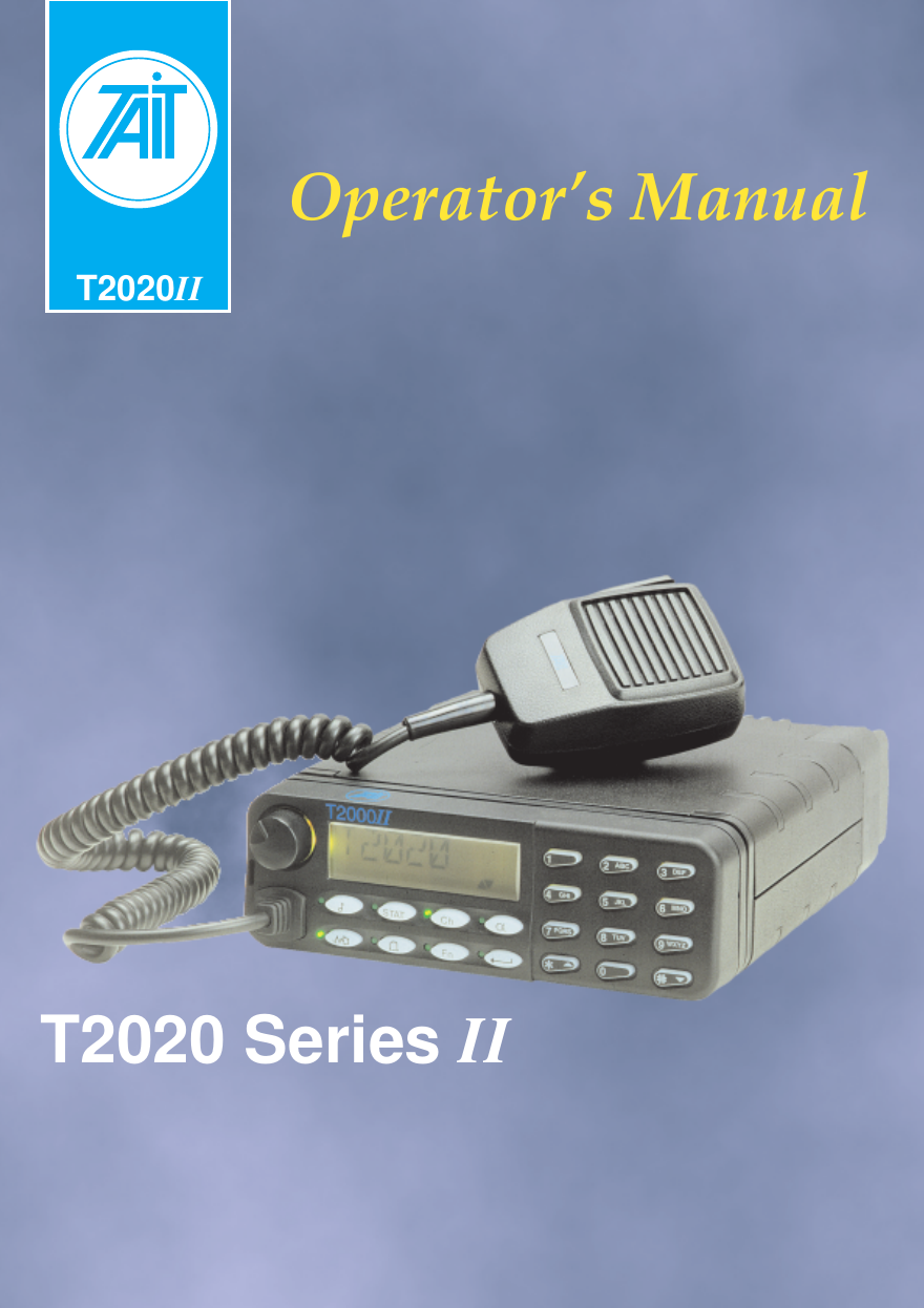 Operator’s ManualT2020 Series IIT2020II