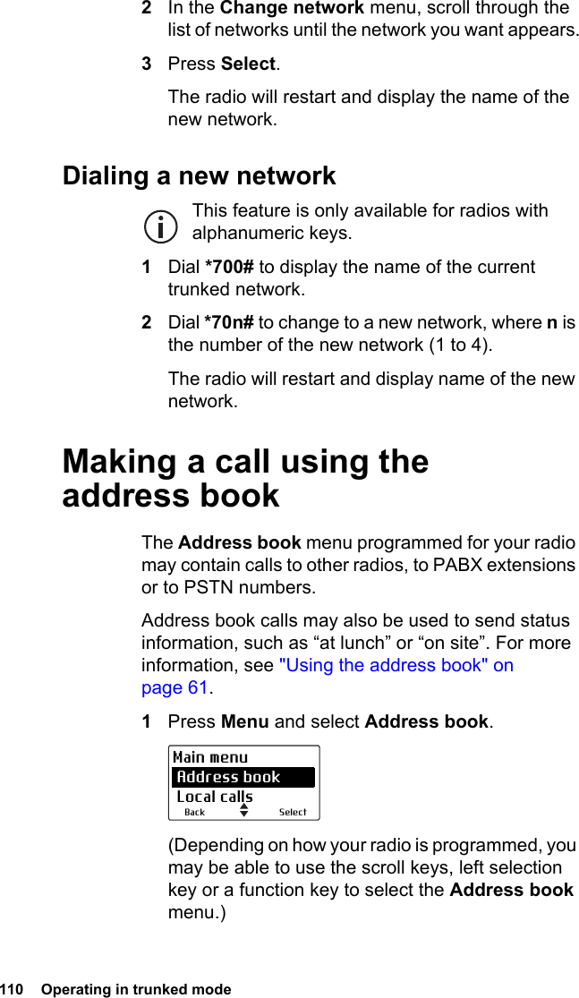Page 110 of Tait TPDB1C Portable Transceiver User Manual TP9300 User        s Guide