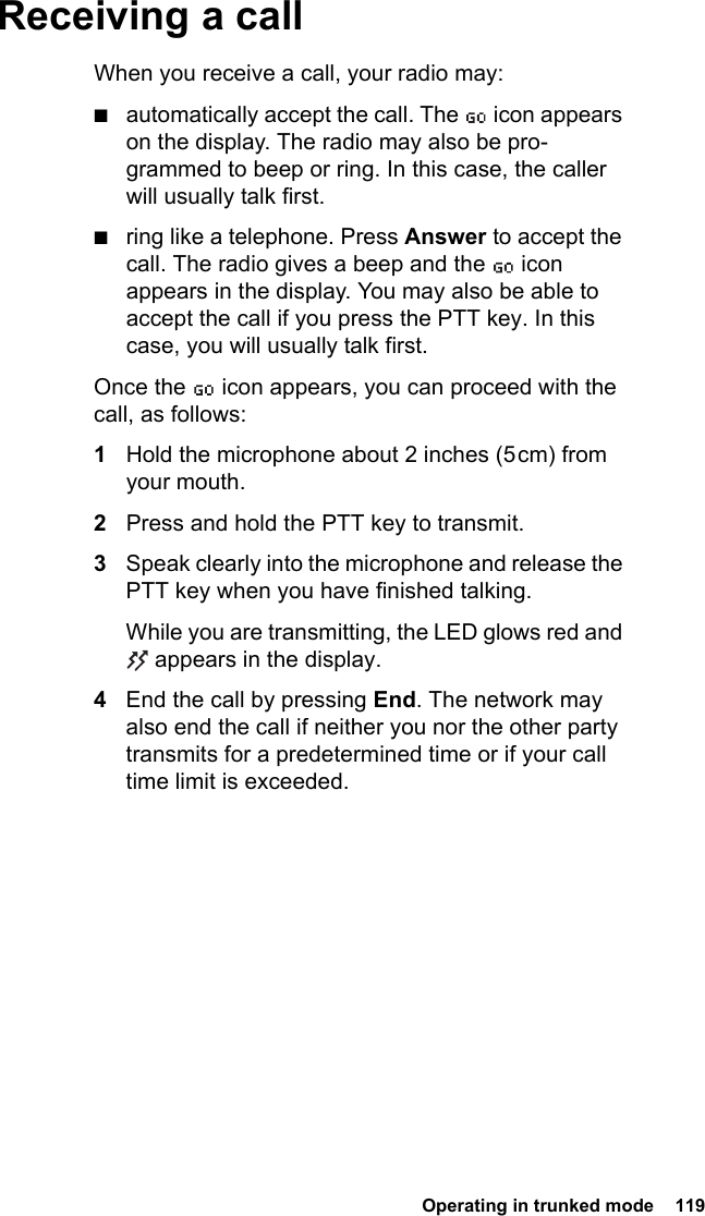 Page 119 of Tait TPDB1C Portable Transceiver User Manual TP9300 User        s Guide