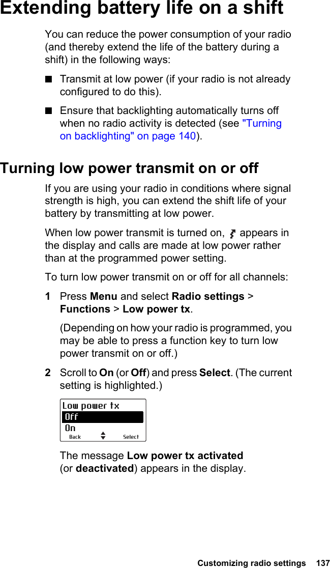 Page 137 of Tait TPDH7B Portable Transceiver User Manual TP9400 User        s Guide
