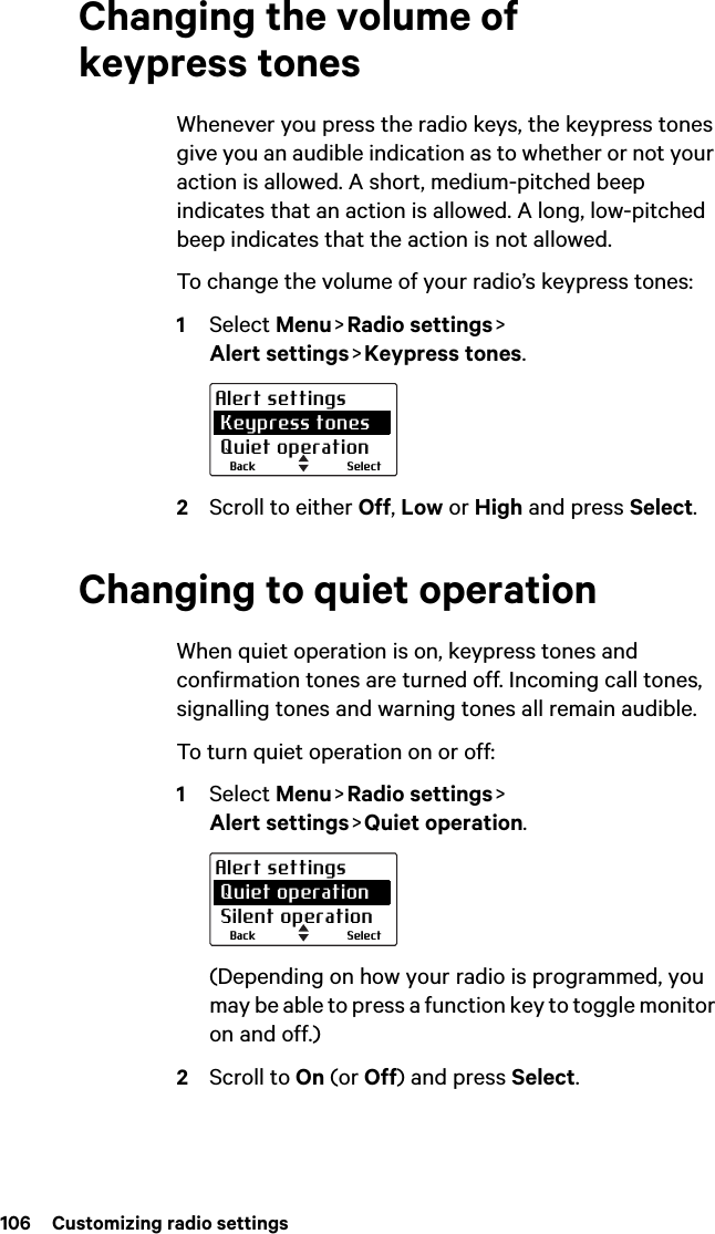 Page 106 of Tait TPDK5A Handheld Portable Transceiver User Manual TP9300 User        s Guide