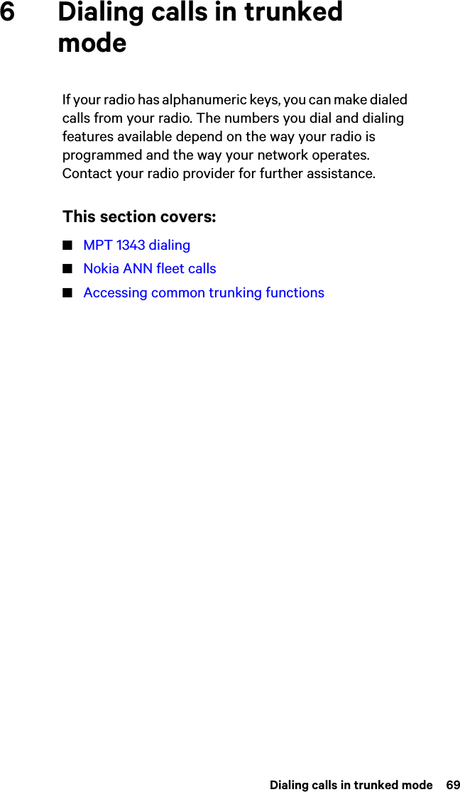 Page 69 of Tait TPDK5A Handheld Portable Transceiver User Manual TP9300 User        s Guide