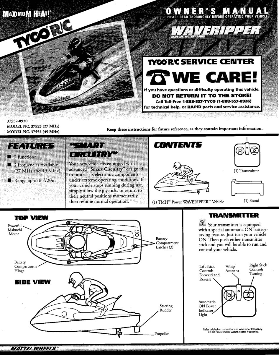 R/C Toy Receiver (Superhetrodyne) User Manual