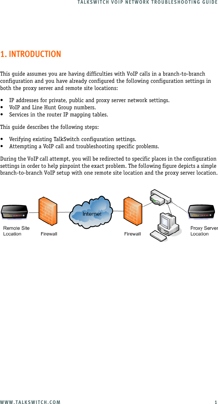 Page 5 of 12 - Talkswitch Talkswitch-Centrepoint-Technologies-Switch-3-24-Users-Manual- VoIP Network Troubleshooting Guide  Talkswitch-centrepoint-technologies-switch-3-24-users-manual