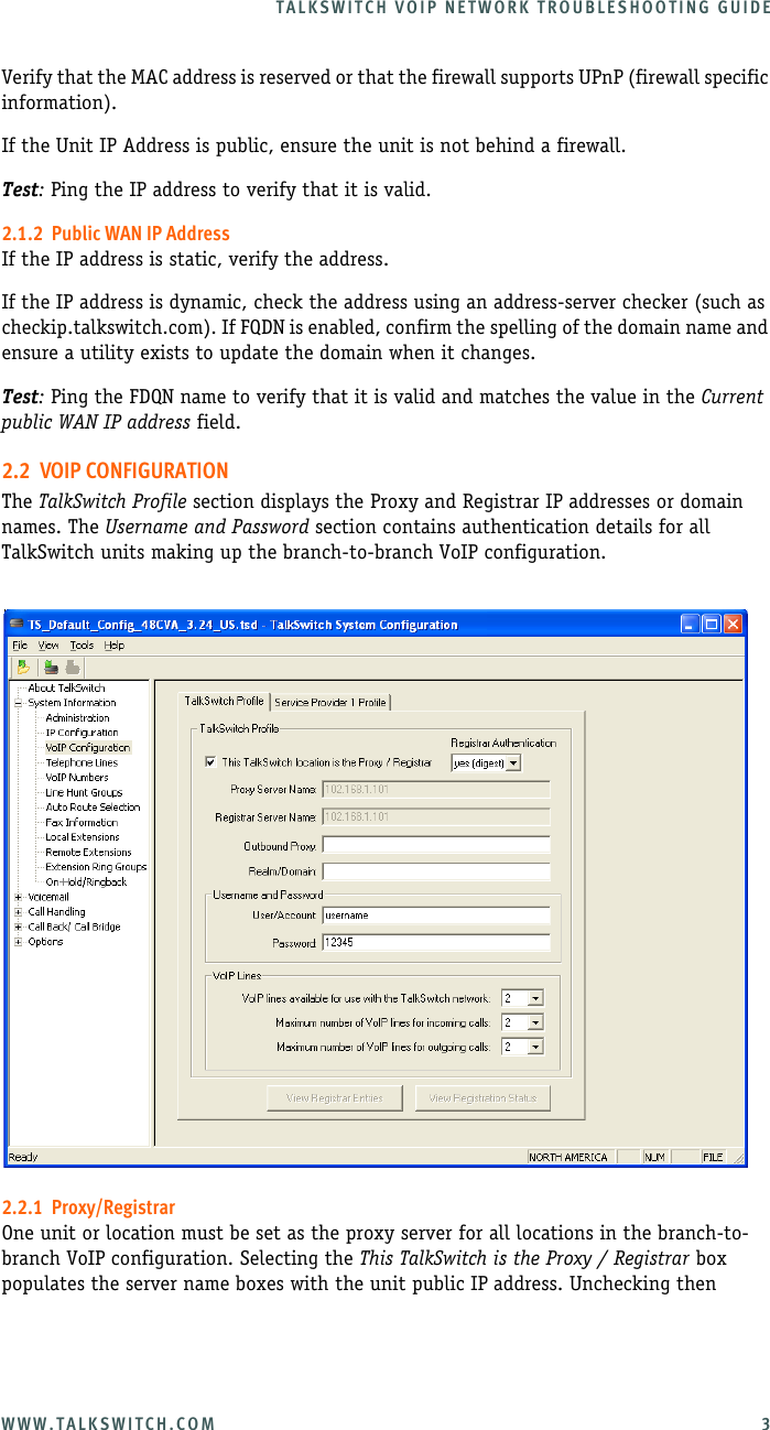 Page 7 of 12 - Talkswitch Talkswitch-Centrepoint-Technologies-Switch-3-24-Users-Manual- VoIP Network Troubleshooting Guide  Talkswitch-centrepoint-technologies-switch-3-24-users-manual