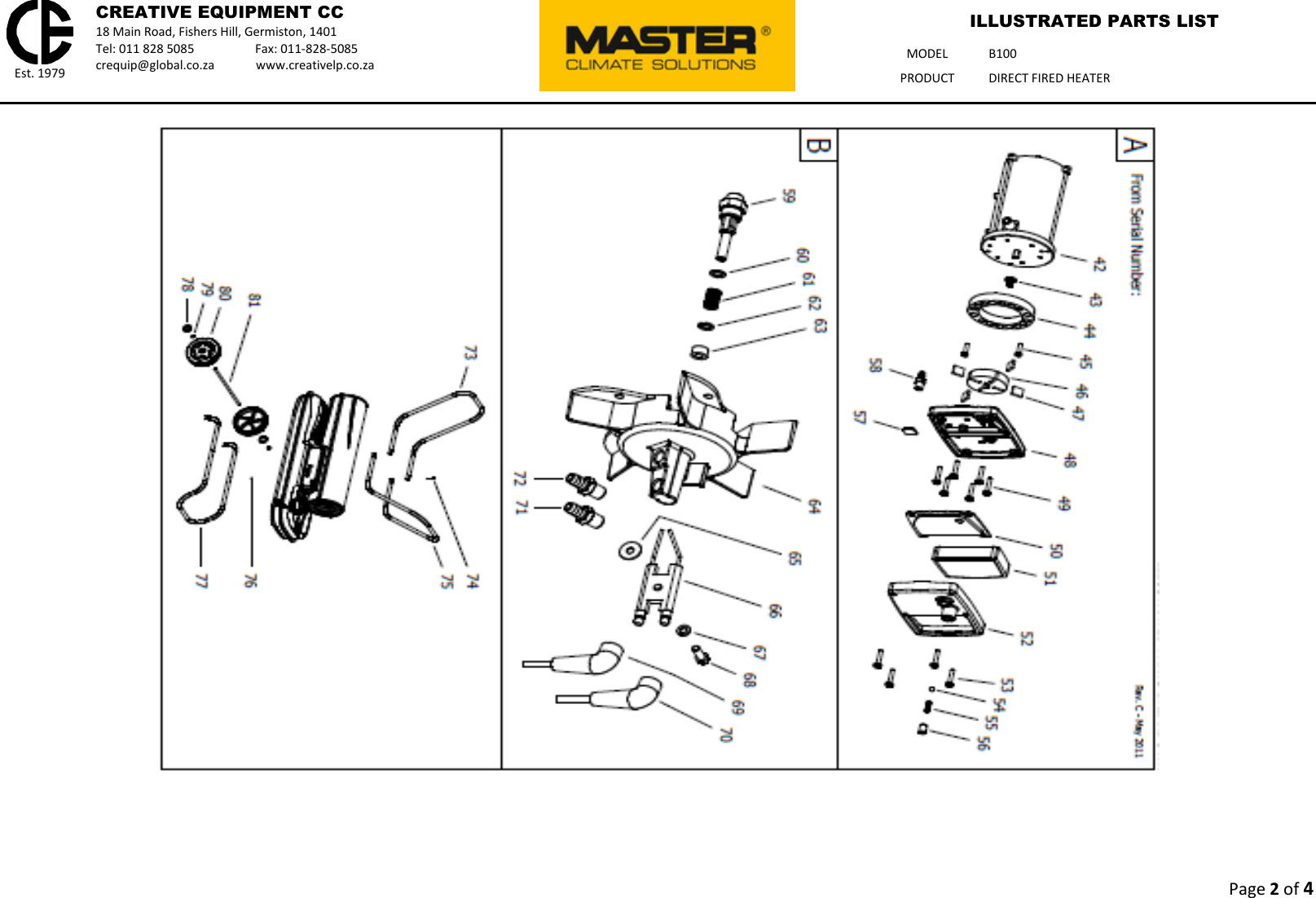 Page 2 of 4 - Talon-Tools Talon-Tools-B100-Parts-List B 100 - Master Illustrated Parts List