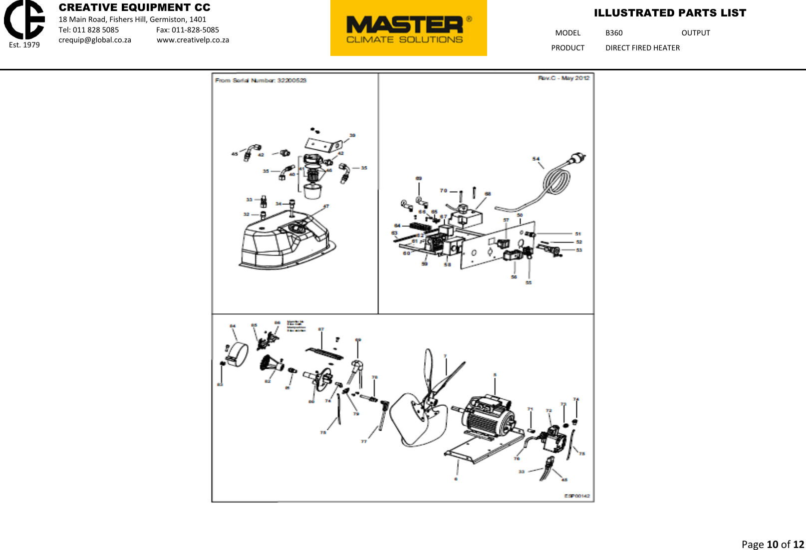 Page 10 of 12 - Talon-Tools Talon-Tools-B360-Parts-List B 360 - Master Illustrated Parts List