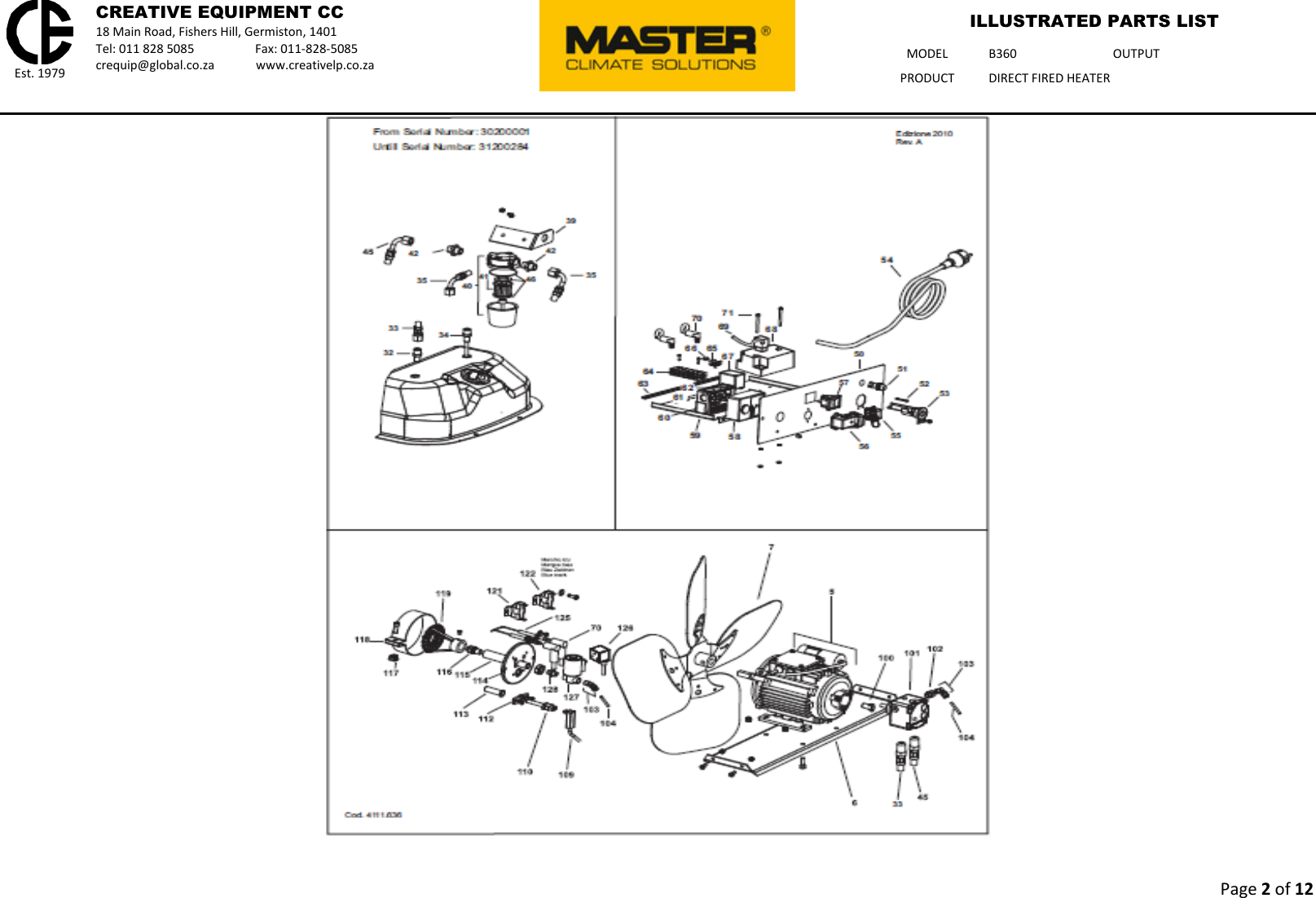 Page 2 of 12 - Talon-Tools Talon-Tools-B360-Parts-List B 360 - Master Illustrated Parts List