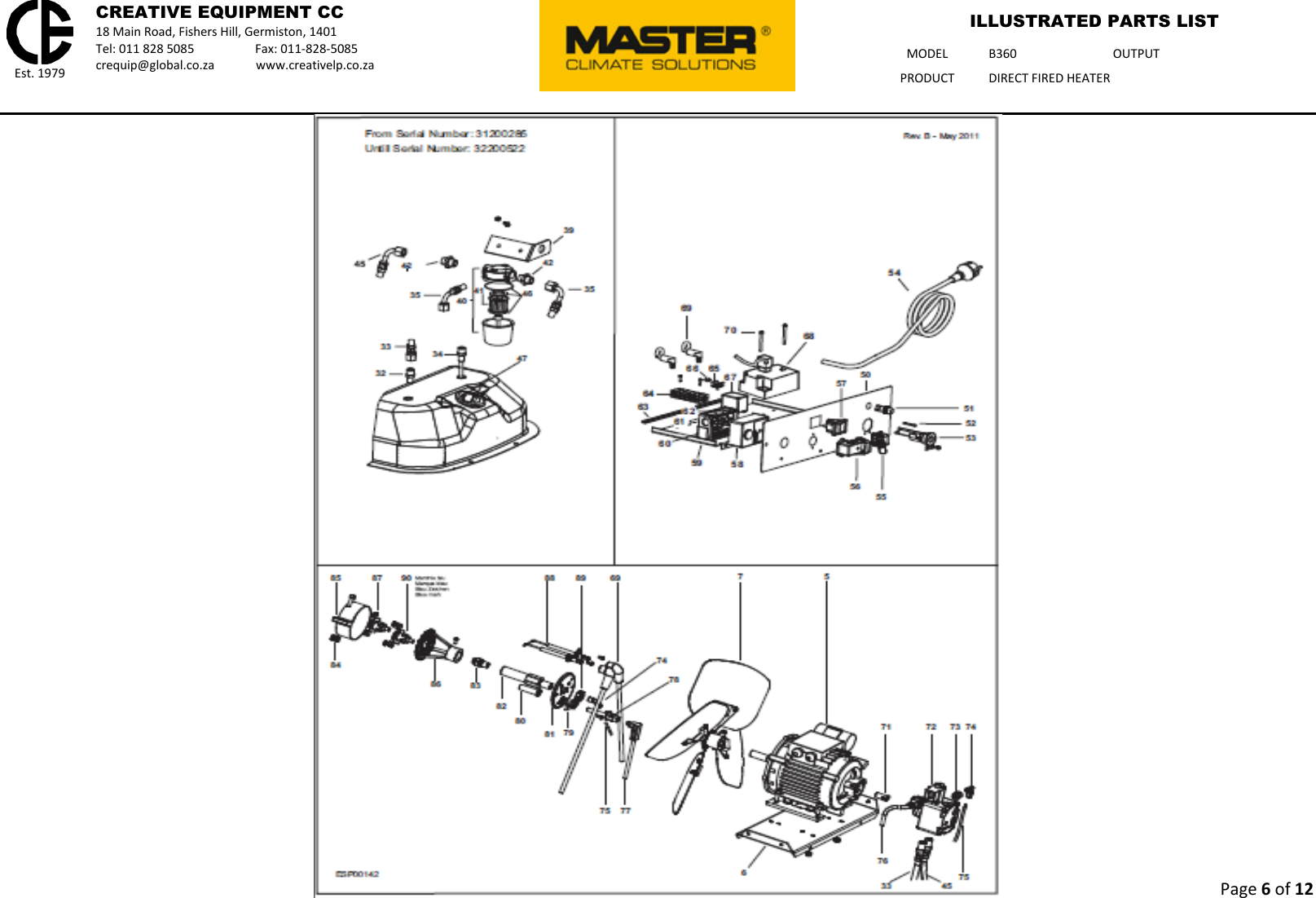 Page 6 of 12 - Talon-Tools Talon-Tools-B360-Parts-List B 360 - Master Illustrated Parts List