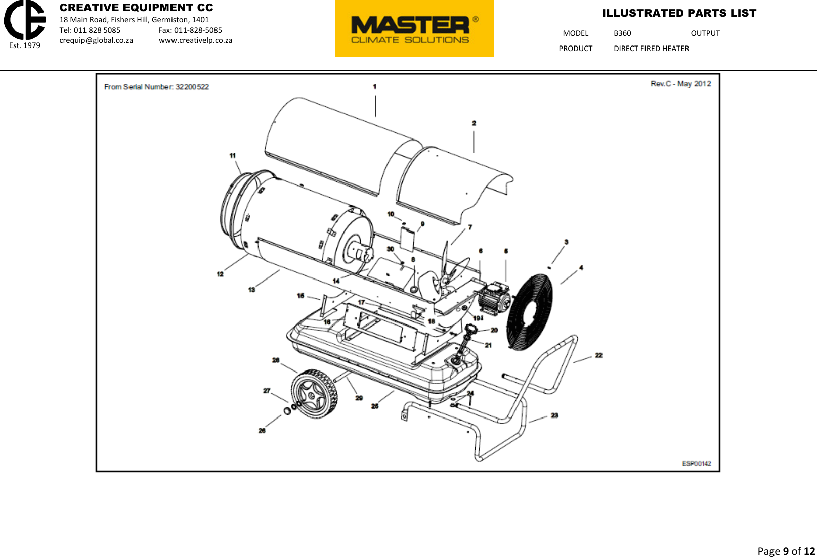 Page 9 of 12 - Talon-Tools Talon-Tools-B360-Parts-List B 360 - Master Illustrated Parts List