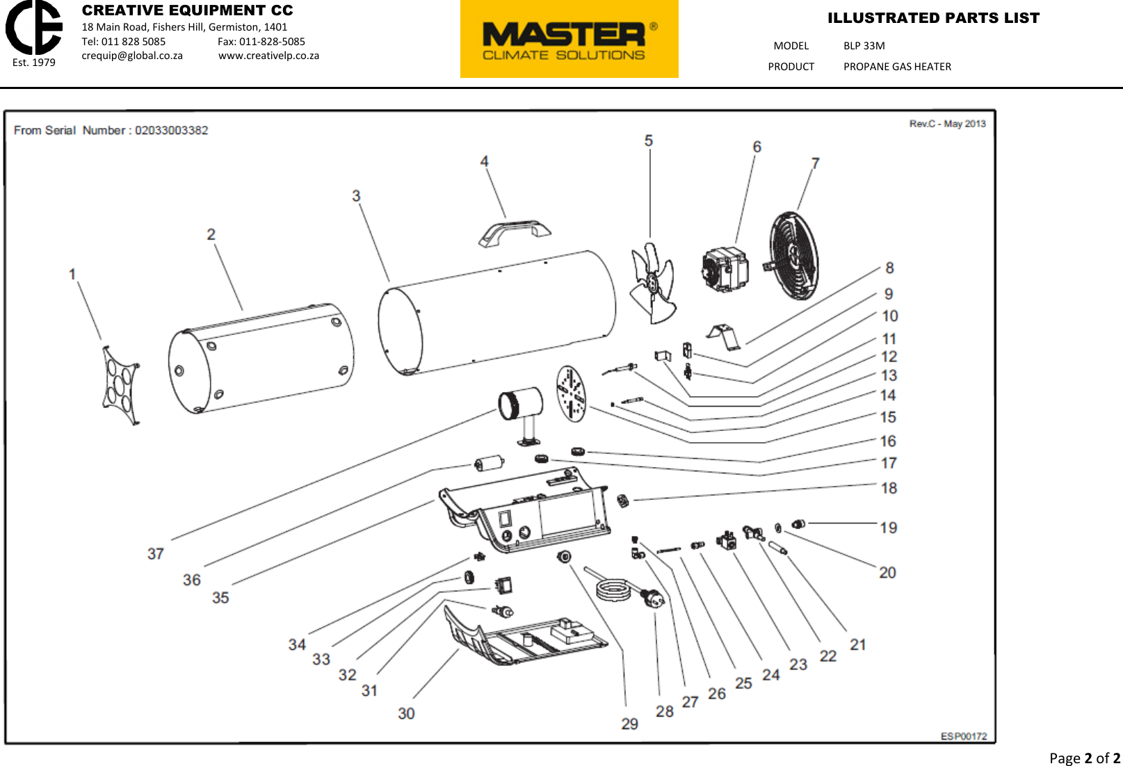 Talon Tools Blp33M Parts List BLP 33M Master Illustrated