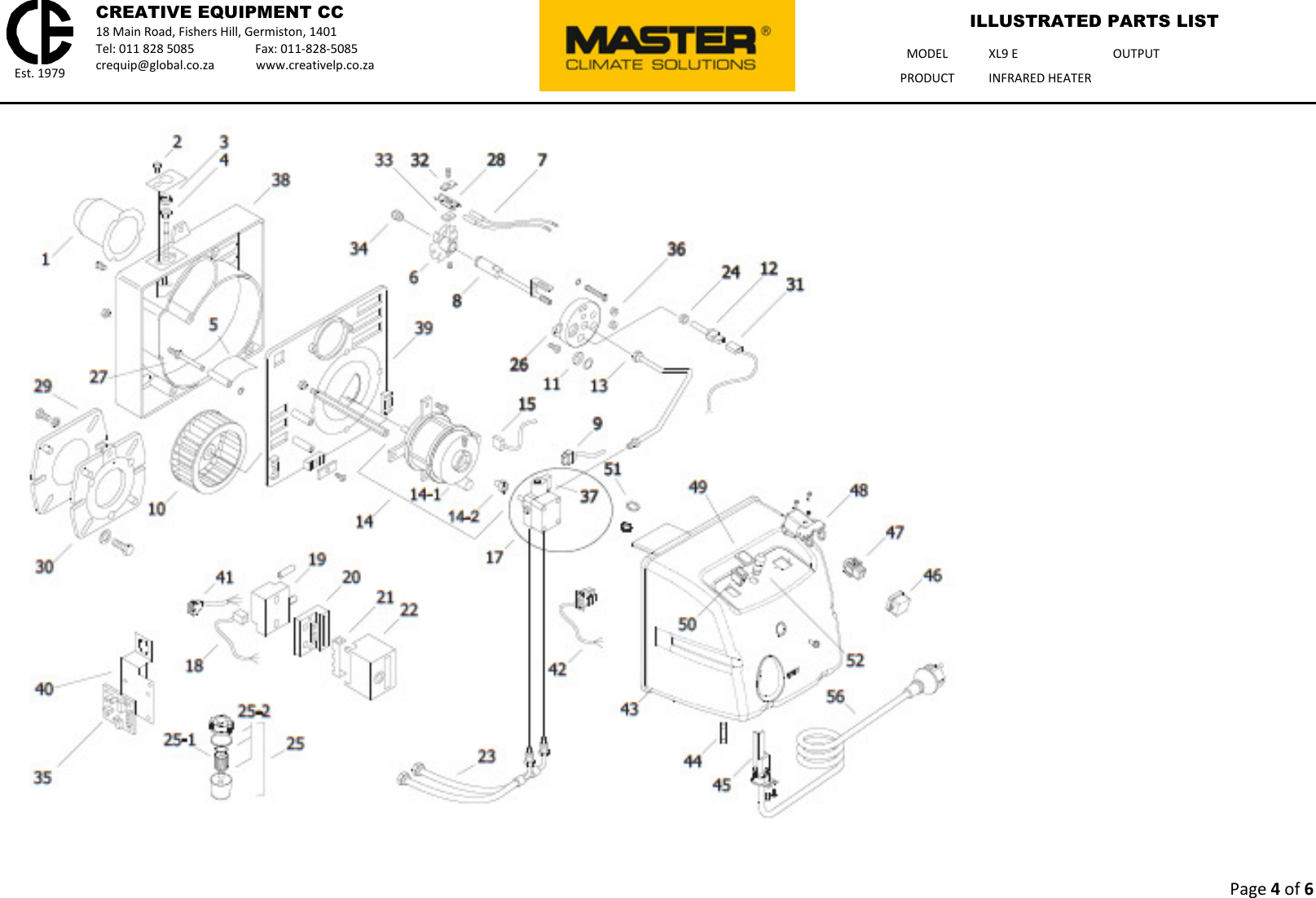 Page 4 of 6 - Talon-Tools Talon-Tools-Xl9E-Parts-List XL9 E - Master Illustrated Parts List