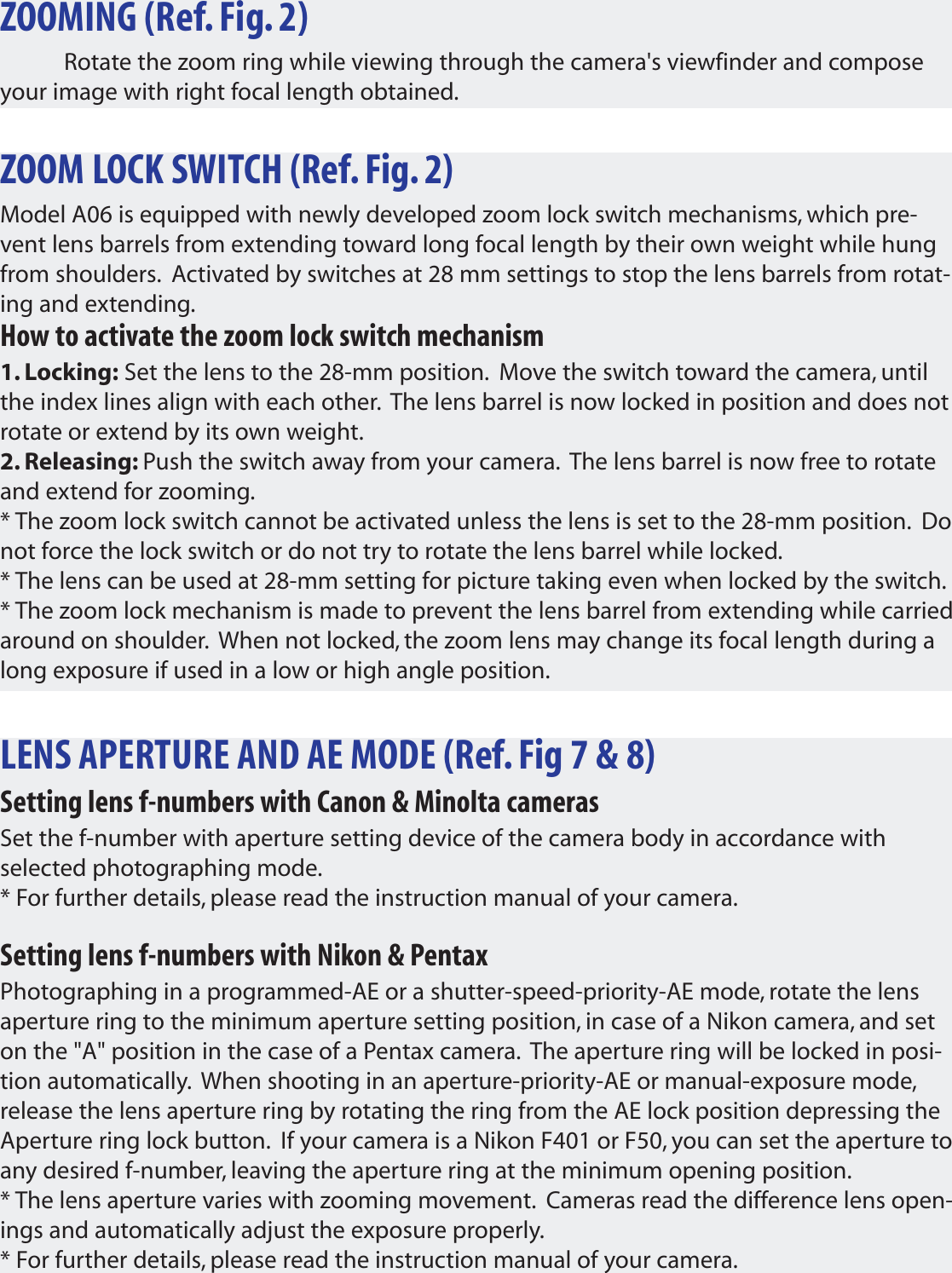 Page 5 of 8 - Tamron Tamron-28-300Mm-Zoom-Digital-Camera-Lens-Af061N700-Users-Manual- A06  Tamron-28-300mm-zoom-digital-camera-lens-af061n700-users-manual