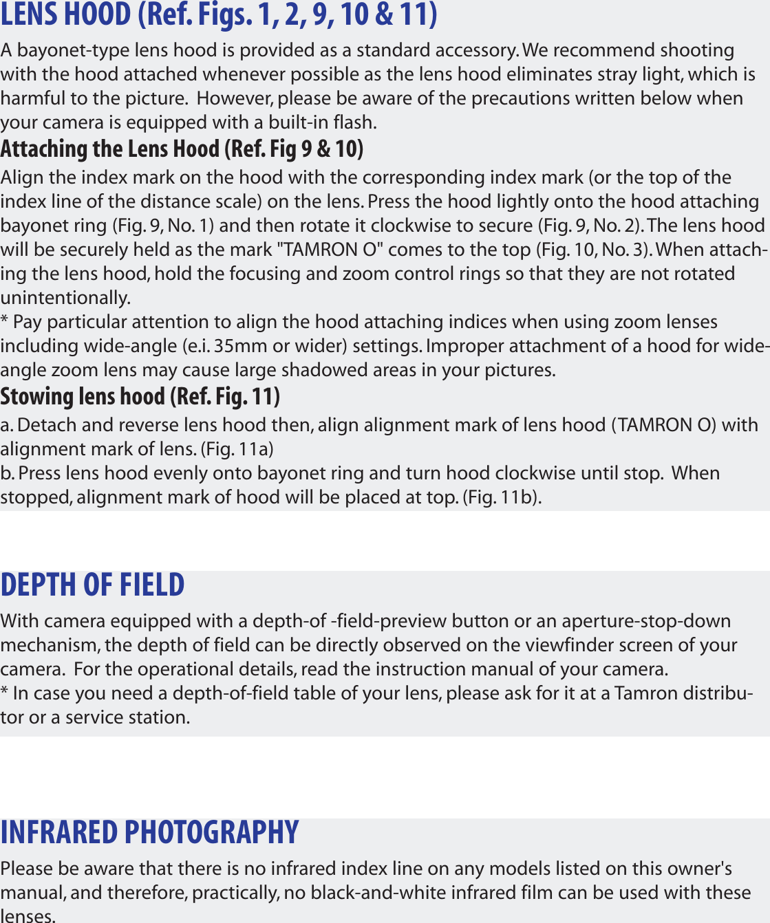 Page 6 of 8 - Tamron Tamron-28-300Mm-Zoom-Digital-Camera-Lens-Af061N700-Users-Manual- A06  Tamron-28-300mm-zoom-digital-camera-lens-af061n700-users-manual