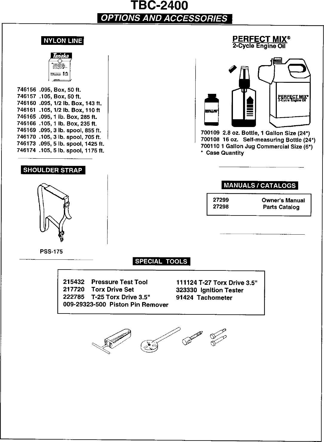 Page 2 of 12 - Tanaka Tanaka-Tbc-2400-Users-Manual-  Tanaka-tbc-2400-users-manual