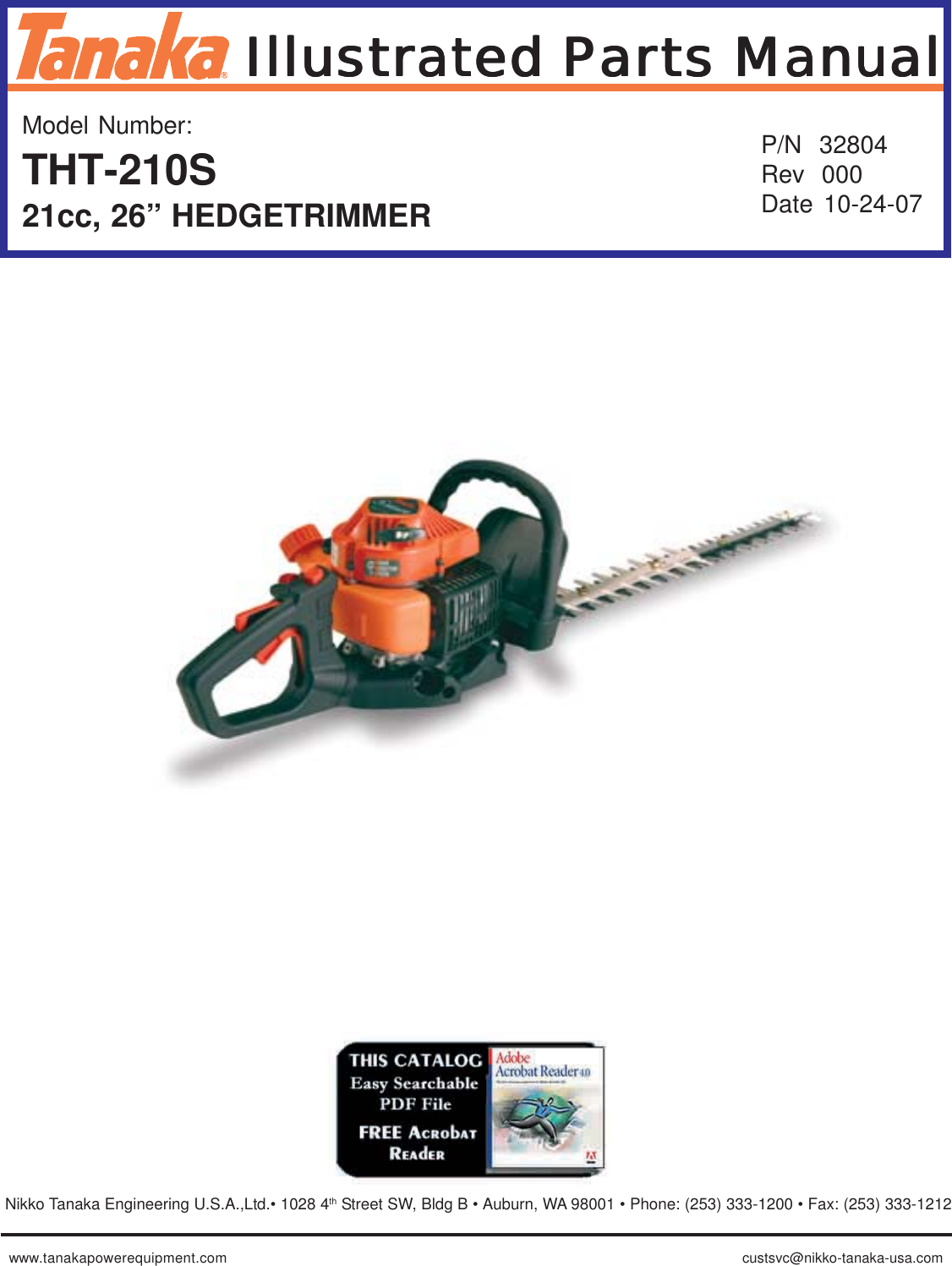 Page 1 of 12 - Tanaka Tanaka-Tht-210S-Users-Manual-  Tanaka-tht-210s-users-manual