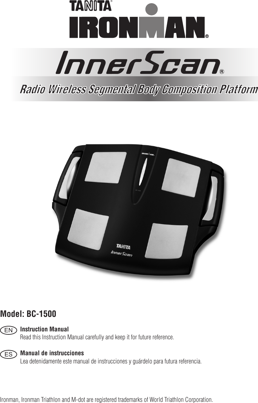 Page 1 of 12 - Tanita Tanita-Bc-1500-Owner-S-Manual