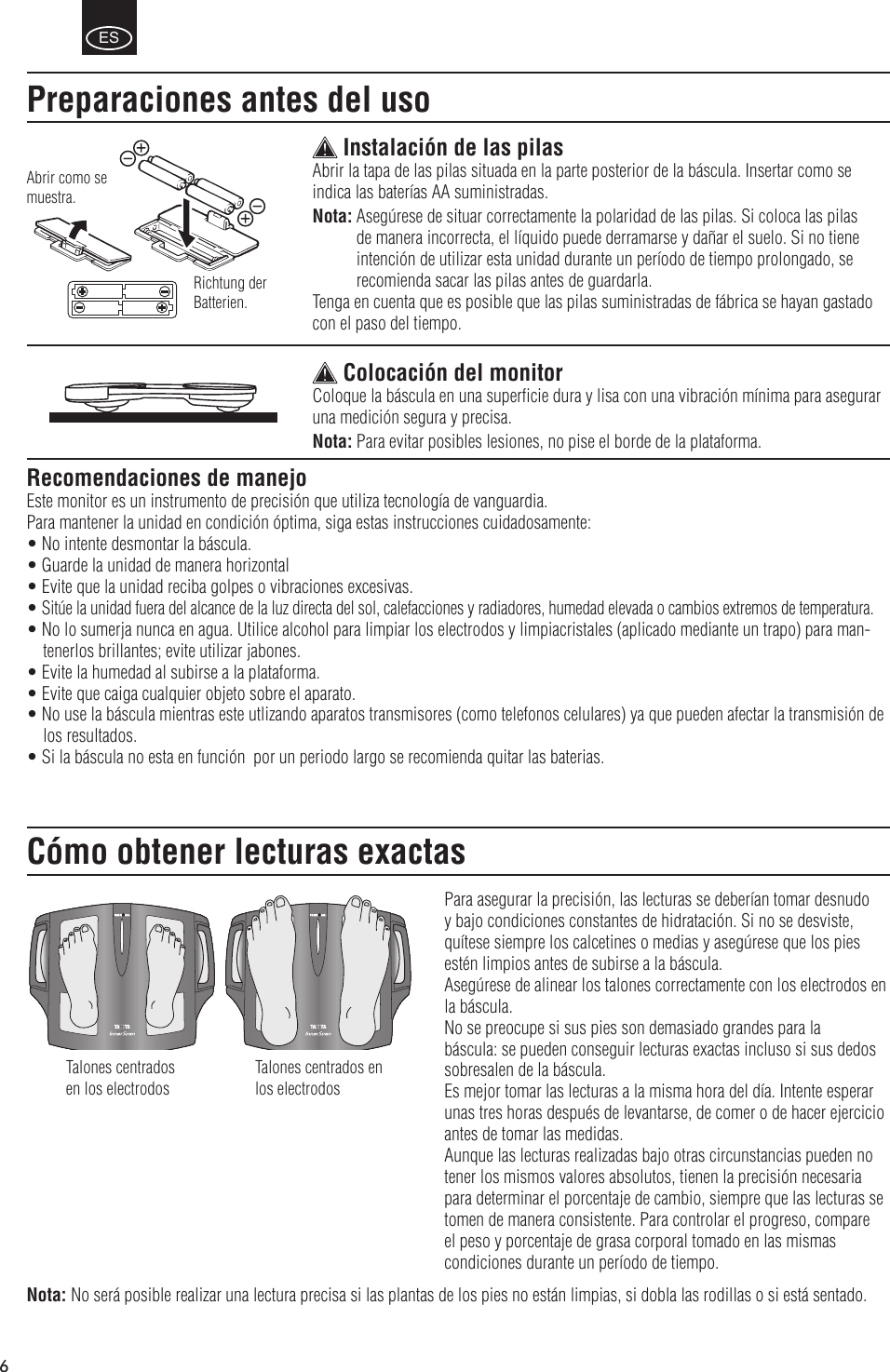 Page 8 of 12 - Tanita Tanita-Bc-1500-Owner-S-Manual