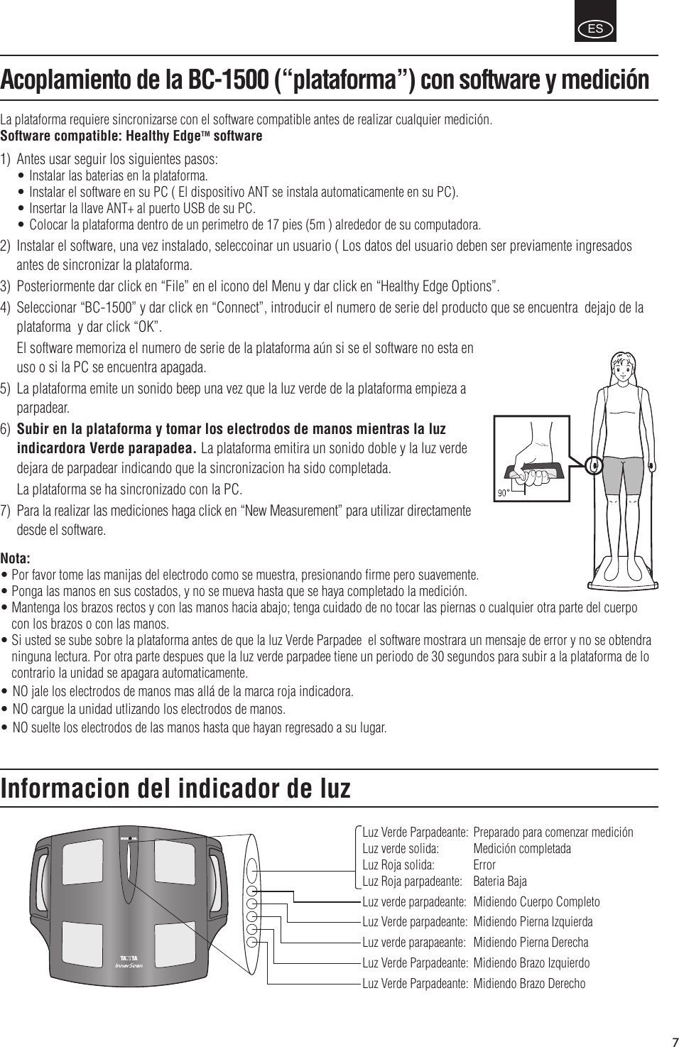 Page 9 of 12 - Tanita Tanita-Bc-1500-Owner-S-Manual