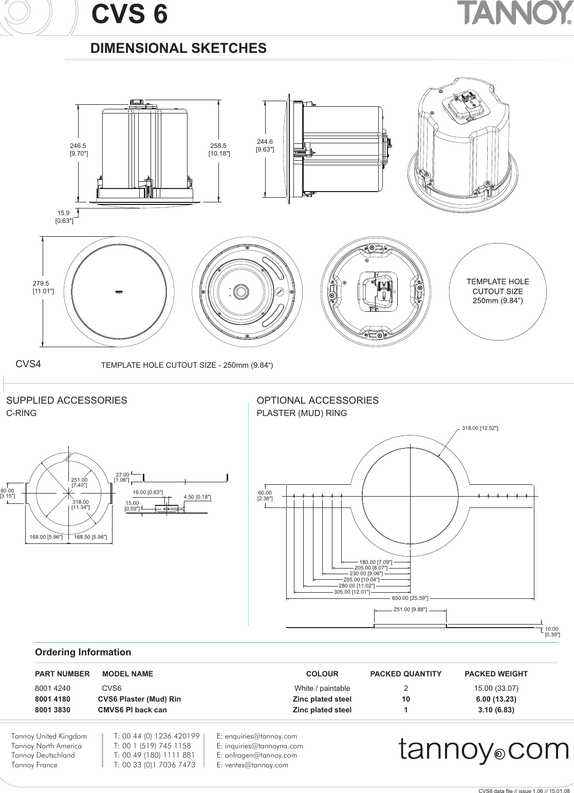 Page 6 of 8 - Tannoy CVS6  User Manual To The 0d17a68a-5943-494c-9bee-d7be747f15b7