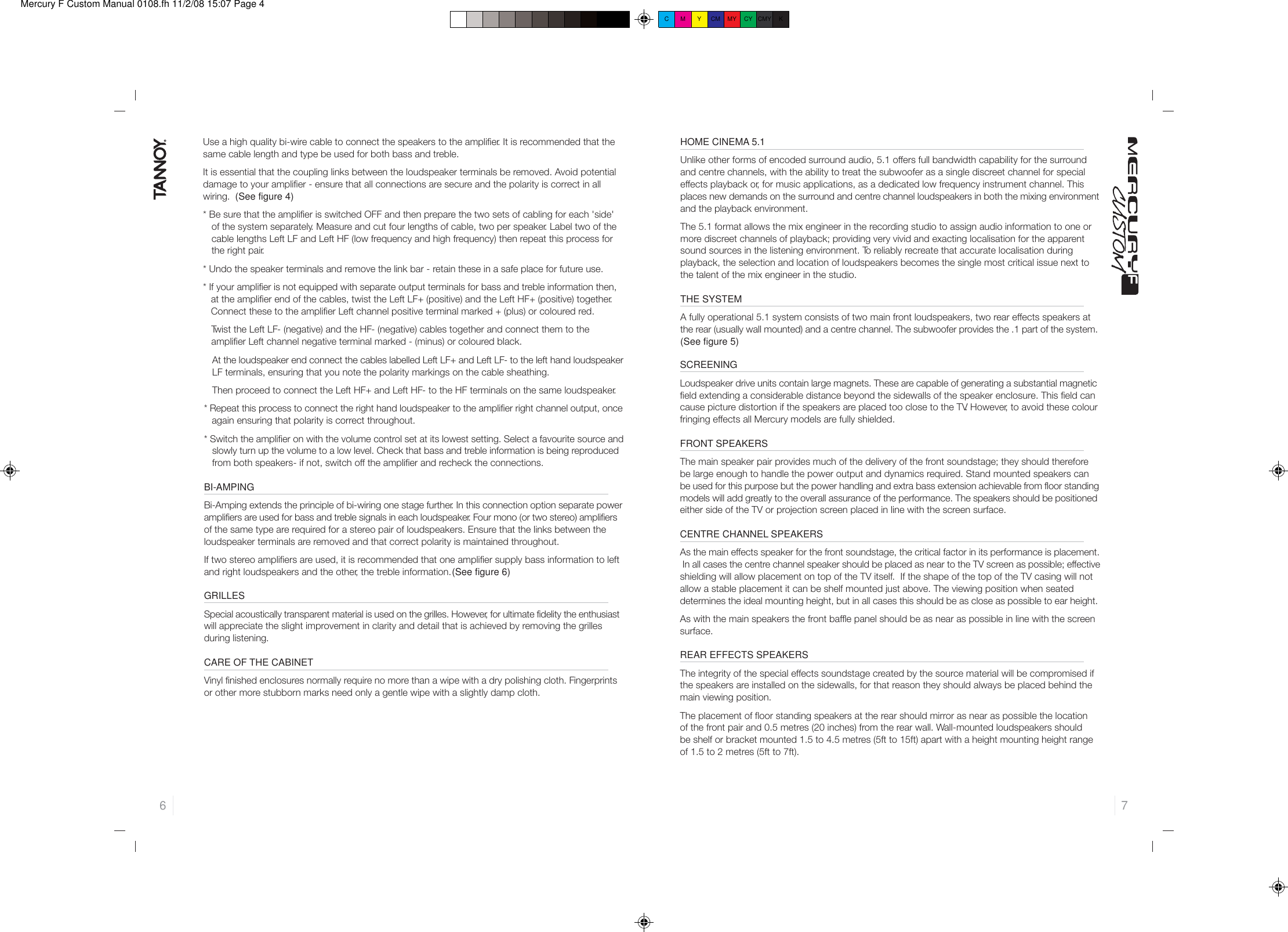 Page 4 of 9 - Tannoy Mercury F Custom User Manual  To The 75ee08a1-eb0e-4e90-91e4-aa62a83cd88e