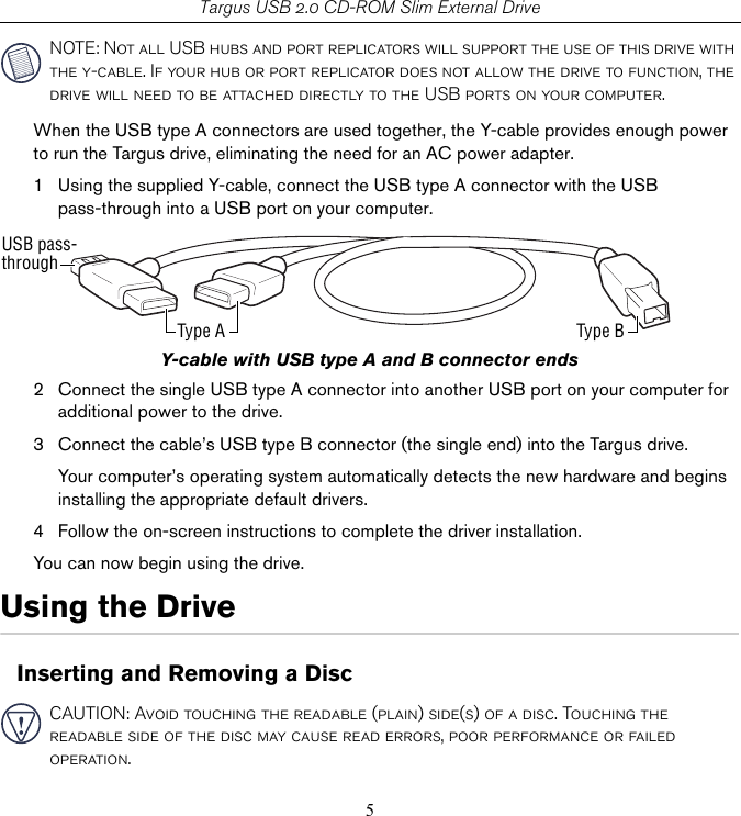 Page 5 of 12 - Targus Targus-Pacd010-400-0137-001B-Users-Manual- PACD010U  Targus-pacd010-400-0137-001b-users-manual