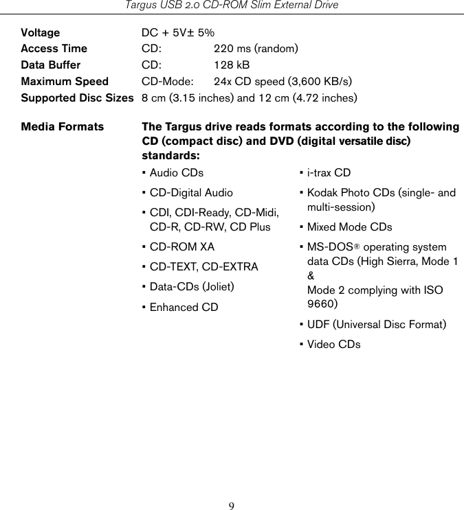 Page 9 of 12 - Targus Targus-Pacd010-400-0137-001B-Users-Manual- PACD010U  Targus-pacd010-400-0137-001b-users-manual