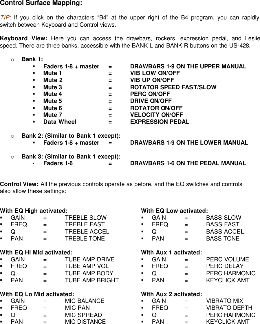 Page 2 of 2 - Tascam B4 Notes