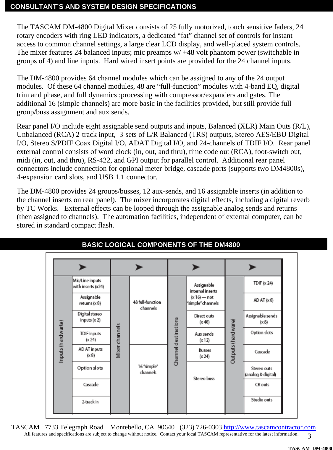 Page 3 of 5 - Tascam - Tech Doc... DM-4800 DM-4800-techdoc