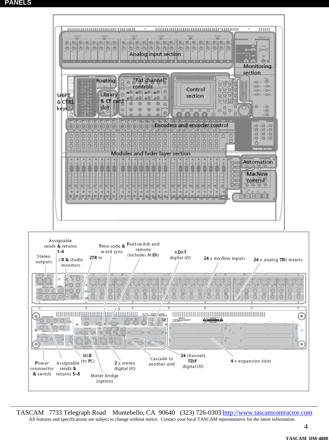 Page 4 of 5 - Tascam - Tech Doc... DM-4800 DM-4800-techdoc