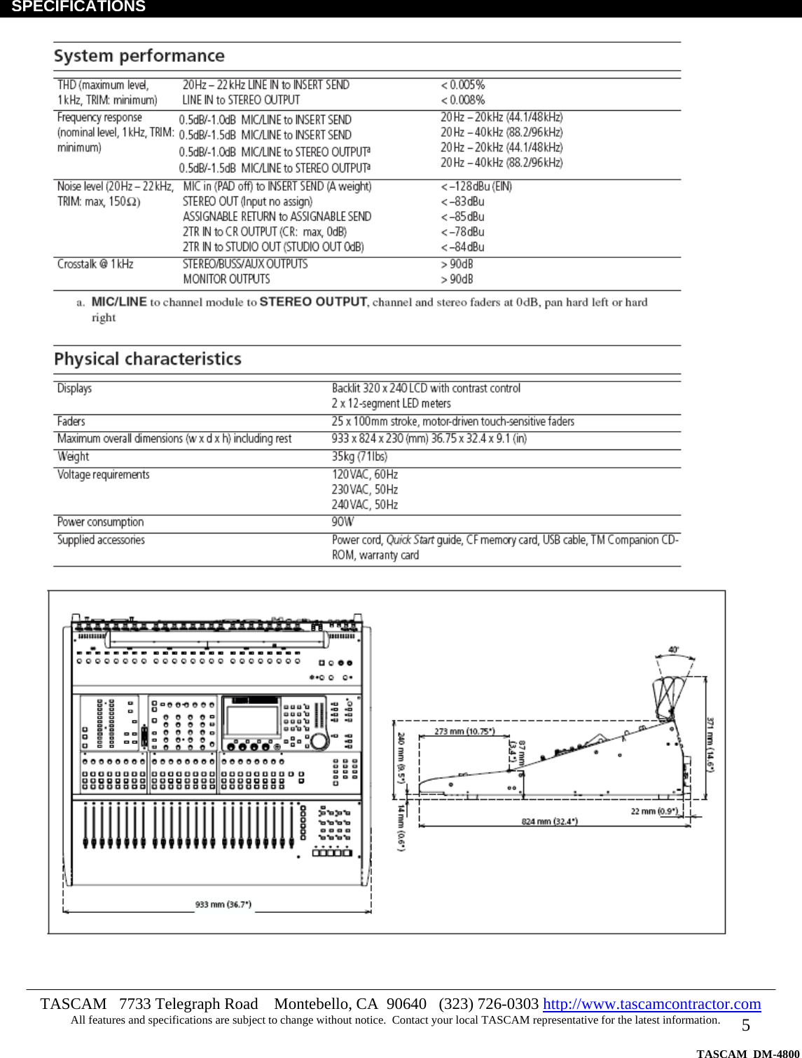 Page 5 of 5 - Tascam - Tech Doc... DM-4800 DM-4800-techdoc