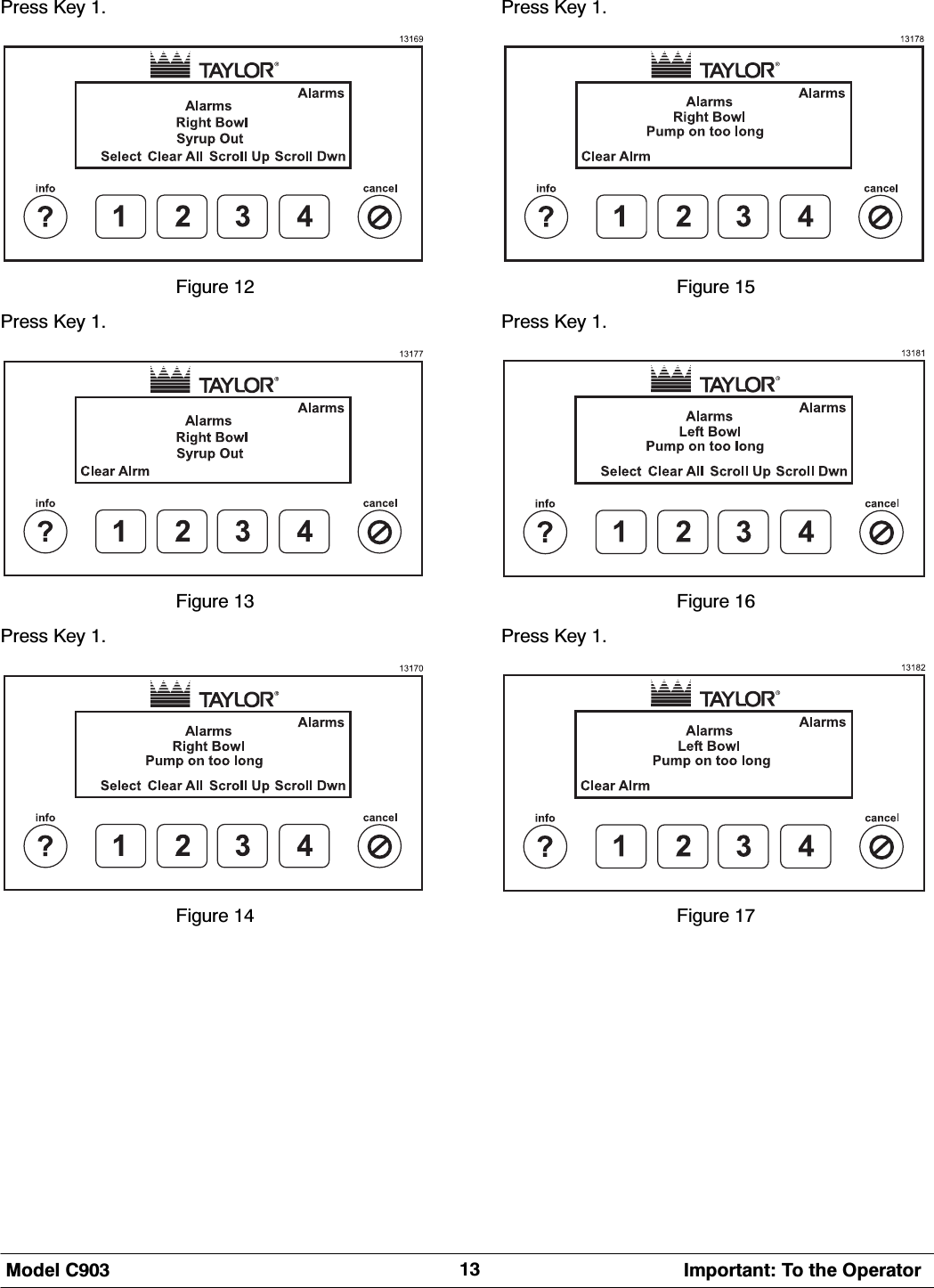 0RGHO &amp; ,PSRUWDQW 7R WKH 2SHUDWRU3UHVV .H\ )LJXUH 3UHVV .H\ )LJXUH 3UHVV .H\ )LJXUH 3UHVV .H\ )LJXUH 3UHVV .H\ )LJXUH 3UHVV .H\ )LJXUH 