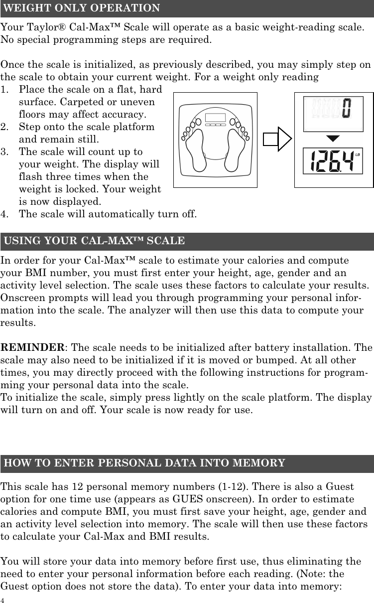 Page 4 of 8 - Taylor Taylor-7544Bl-Users-Manual-  Taylor-7544bl-users-manual