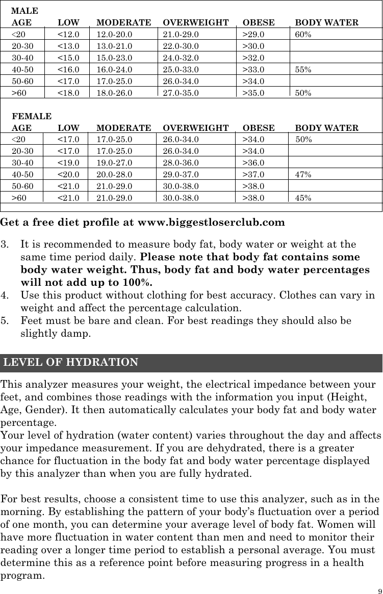 Page 9 of 12 - Taylor Taylor-Taylor-Scale-5738Bl-Users-Manual-  Taylor-taylor-scale-5738bl-users-manual