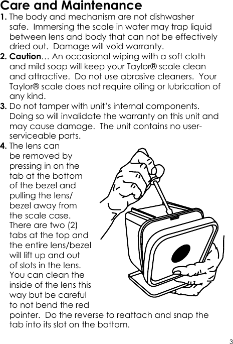 Page 3 of 4 - Taylor Taylor-Taylor-Scale-Tp32-Users-Manual-  Taylor-taylor-scale-tp32-users-manual