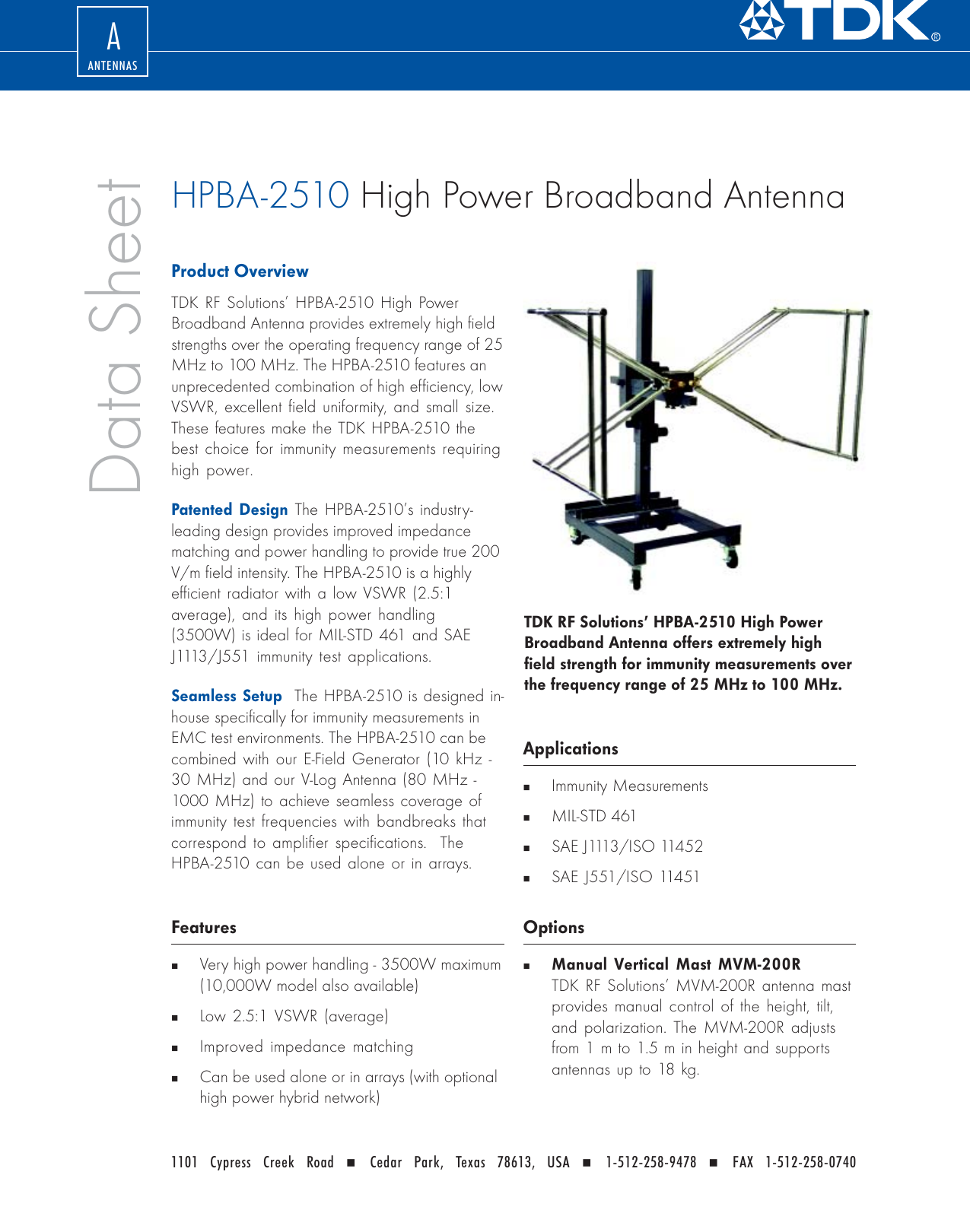 Page 1 of 2 - Tdk Tdk-Hpba-2510-Users-Manual- TDK-HPBA-2510.p65  Tdk-hpba-2510-users-manual