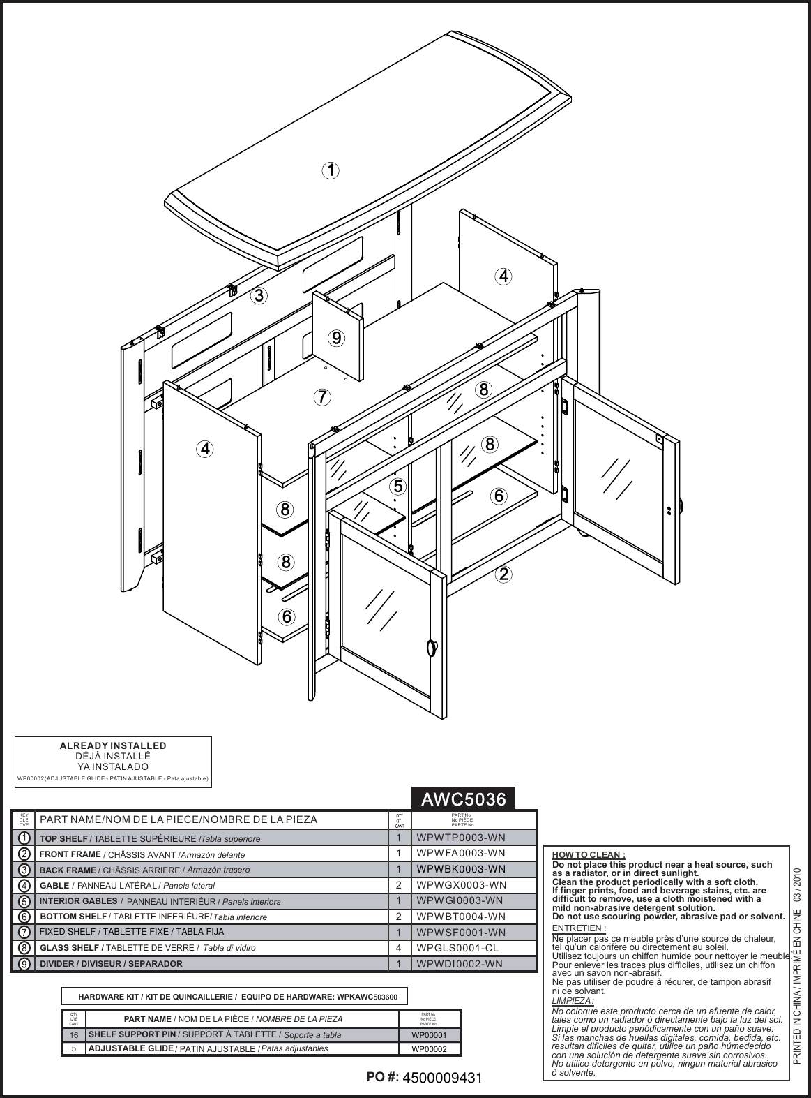 Page 2 of 9 - Tech-Craft Tech-Craft-Awc5036-Users-Manual- Master-# FI Tech-craft-awc5036-users-manual