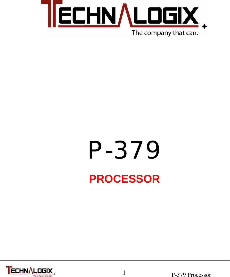                                                                               P-379 Processor 1                                                                                       P-379 PROCESSOR  
