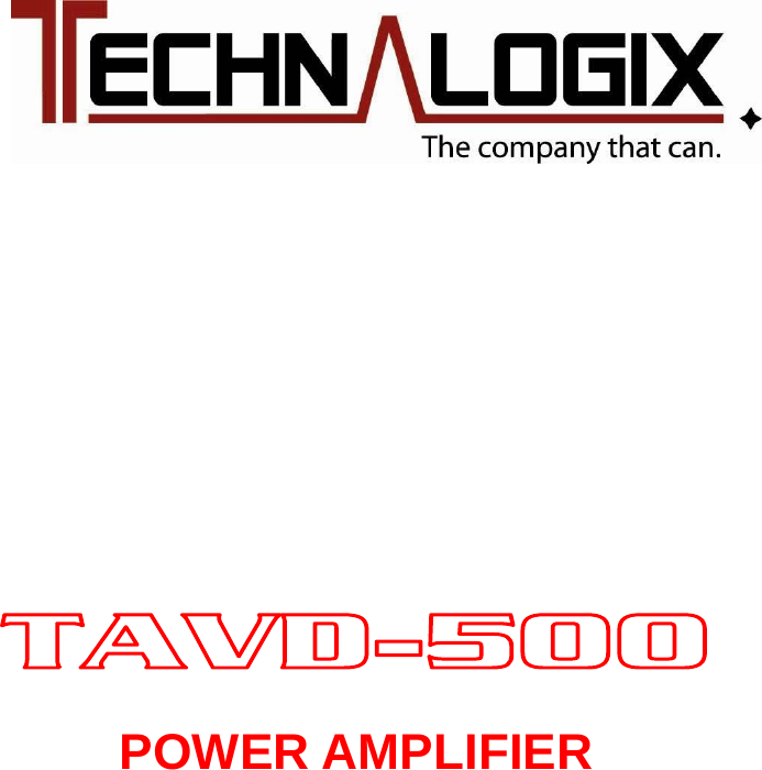                                                                                       TAVD-500 POWER AMPLIFIER 