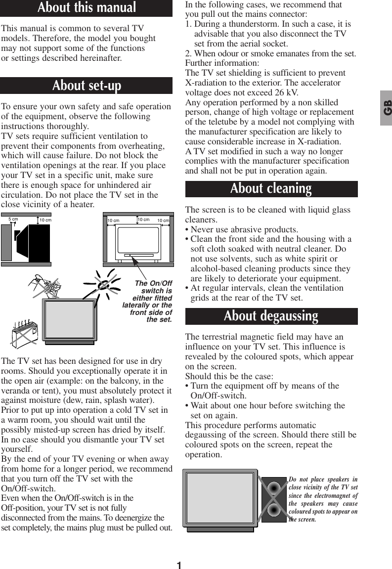 Page 2 of 8 - Technicolor Technicolor-M-5110-G-Users-Manual- NOTICE TV - SABA M5110G / M5515GT 253 355 90  Technicolor-m-5110-g-users-manual