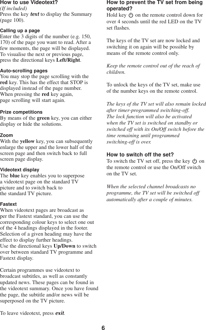 Page 7 of 8 - Technicolor Technicolor-M-5110-G-Users-Manual- NOTICE TV - SABA M5110G / M5515GT 253 355 90  Technicolor-m-5110-g-users-manual